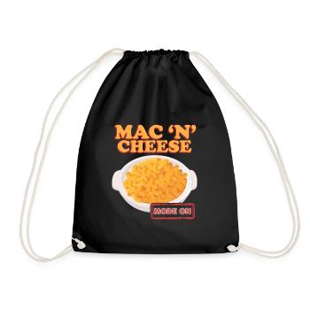 Macaroni and Cheese Mac and Cheese Gift - Drawstring Bag - black - Front
