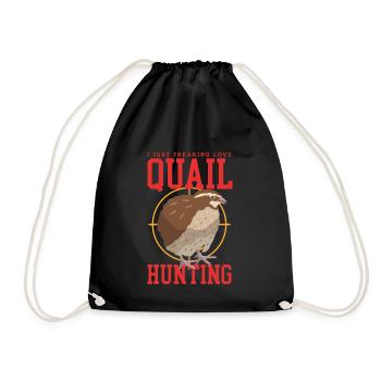 Chasse à la caille Chasse aux cailles Cadeau de chasseur de cailles - Sac de sport léger - noir - Devant