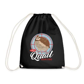 Chasse, caille, caille, caille, chasseur, cadeau - Sac de sport léger - noir - Devant