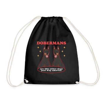 Chiens Doberman | Cadeau du propriétaire de chien - Sac de sport léger - noir - Devant
