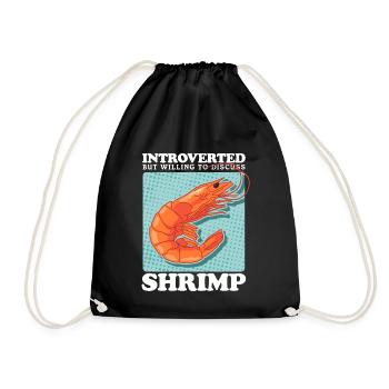 Crab Shrimp Crab Lover Crab Gift - Drawstring Bag - black - Front