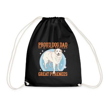 Chien de montagne pyrénéen Papa Chien Chien Propriétaire Cadeau - Sac de sport léger - noir - Devant