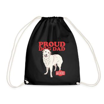 Papa chien de montagne des Pyrénées | Cadeau du propriétaire de chien - Sac de sport léger - noir - Devant