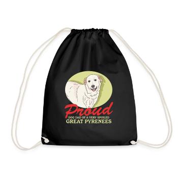 Chien de montagne des Pyrénées Papa Chiens Chien Propriétaire Cadeau - Sac de sport léger - noir - Devant