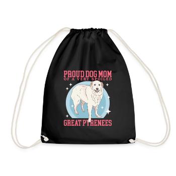 Chien de montagne des Pyrénées Maman Chien Propriétaire Cadeau - Sac de sport léger - noir - Devant