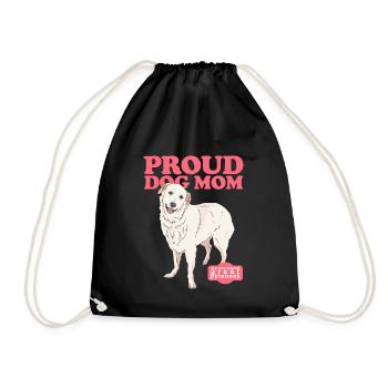 Maman Bouvier des Pyrénées | Cadeau du propriétaire de chien - Sac de sport léger - noir - Devant