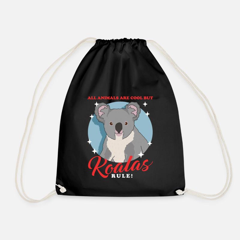 Koala Koalas Koalabären Koalabär Geschenk - Turnbeutel - Schwarz
