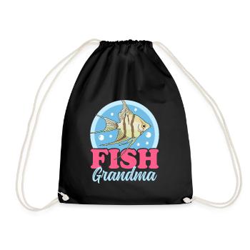 Aquarium Aquaristique Aquariophile Grand-mère Cadeau - Sac de sport léger - noir - Devant