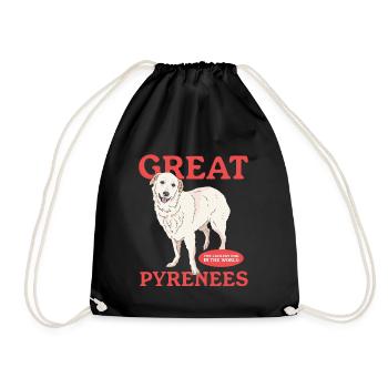 Chien de montagne des Pyrénées Chien de Montagne Chien Cadeau Propriétaire - Sac de sport léger - noir - Devant