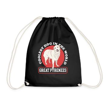 Chien de montagne pyrénéen Chien de montagne Propriétaire Chien Cadeau - Sac de sport léger - noir - Devant