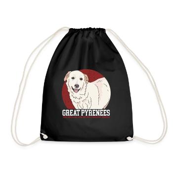 Chiens de montagne des Pyrénées | Cadeau du propriétaire de chien - Sac de sport léger - noir - Devant