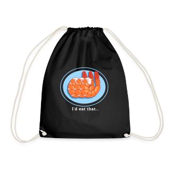 Crab Shrimp Crab Lover Crab Gift - Drawstring Bag - black - Front
