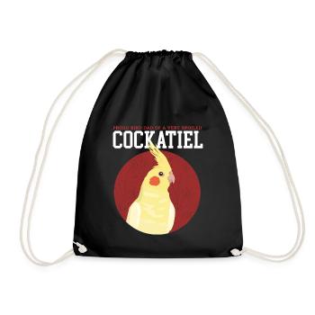 Parakeet Dad | Bird Bird Owner Gift - Drawstring Bag - black - Front