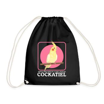 Cockatiel Maman Propriétaire Oiseau Cadeau Oiseau - Sac de sport léger - noir - Devant