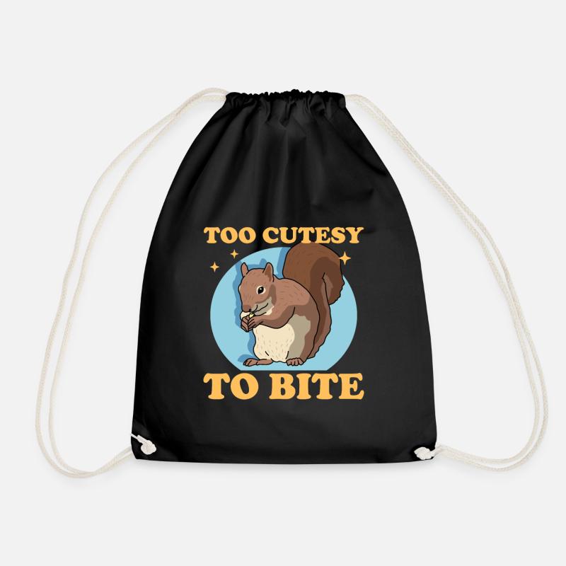 Süßes Eichhörnchen Grauhörnchen Hörnchen Geschenk - Turnbeutel - Schwarz
