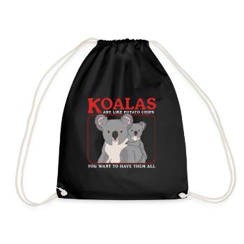 Koala Koalas Koala Bear Koala Bears Cadeau - Sac de sport léger - noir - Devant