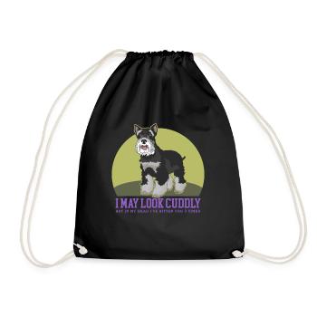 Schnauzer miniature Propriétaire | Cadeau Schnauzer Chien - Sac de sport léger - noir - Devant