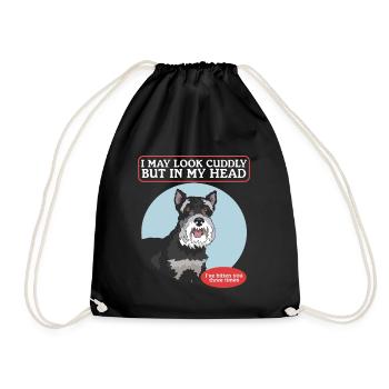 Schnauzer miniature propriétaire Schnauzer chien cadeau - Sac de sport léger - noir - Devant