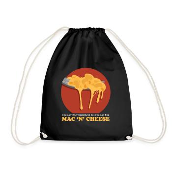 Macaroni and cheese | Mac and Cheese Gift - Drawstring Bag - black - Front