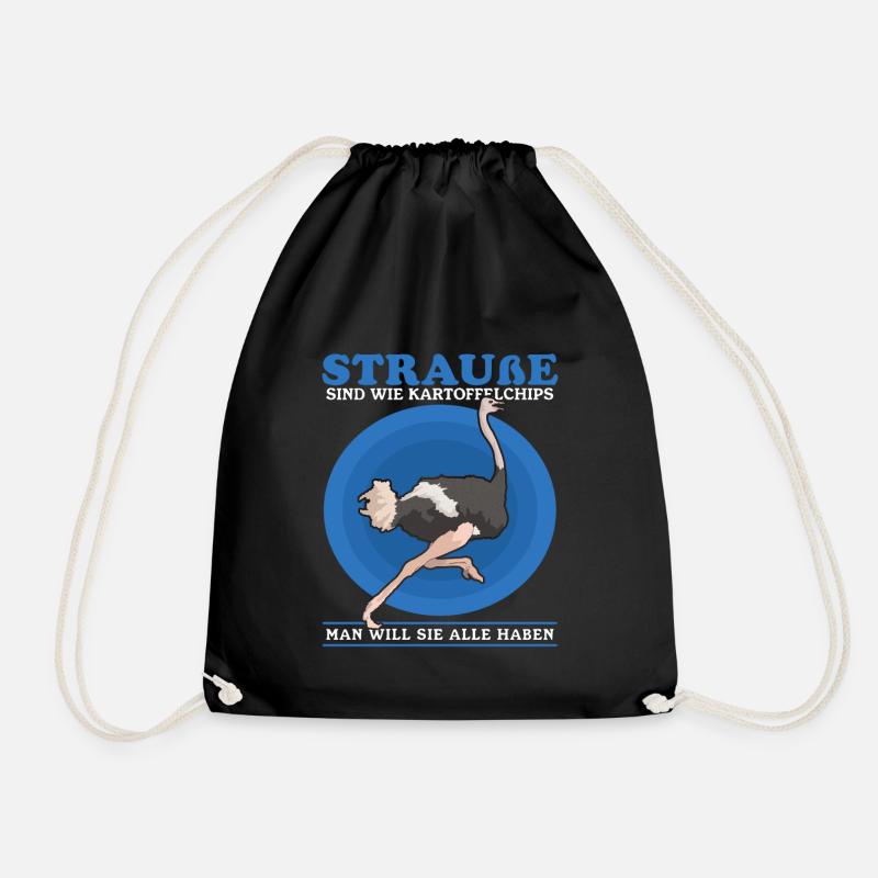 Strauß Vogel Straußenliebhaber Strauße Geschenk - Turnbeutel - Schwarz