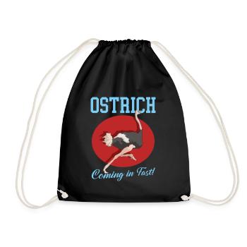Ostrich Bird Ostriches Ostrich Lover Gift - Drawstring Bag - black - Front