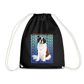 Chien Saint-Bernard Cadeau pour chien Saint-Bernard - Sac de sport léger - noir - Devant