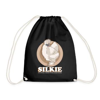 Silkie Chickens Silkie Chicken Gift - Drawstring Bag - black - Front