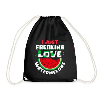 Pastèque Angurie Arbuse pâtisserie cadeau - Sac de sport léger - noir - Devant