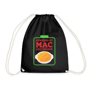 Macaroni au fromage | Cadeau de macaroni au fromage - Sac de sport léger - noir - Devant