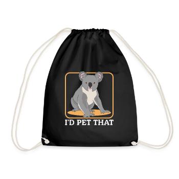 Koala Koalas Koala Bear Koala Bear Gift - Drawstring Bag - black - Front
