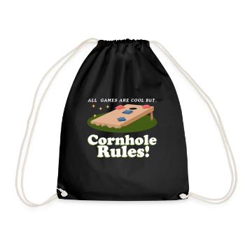 Joueurs de cornhole | Sac de haricots trou aveugle cadeau - Sac de sport léger - noir - Devant
