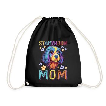 Cadeau de propriétaire de chien Stabyhoun Mom Stabijhoun - Sac de sport léger - noir - Devant