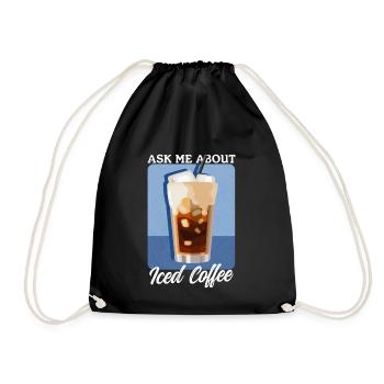 Café glacé Café glacé Cadeau d’amateur de café - Sac de sport léger - noir - Devant