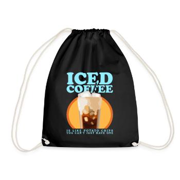 Café glacé amateur de café Cadeau de café glacé - Sac de sport léger - noir - Devant