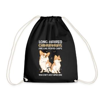 Chihuahua à poil long chien propriétaire cadeau - Sac de sport léger - noir - Devant