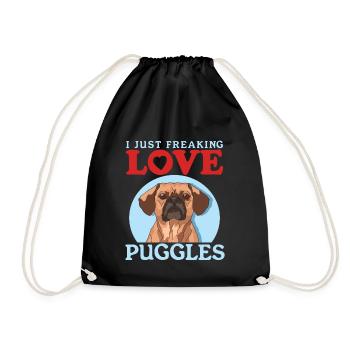 Puggle chiens propriétaires de chiens chien propriétaire cadeau - Sac de sport léger - noir - Devant