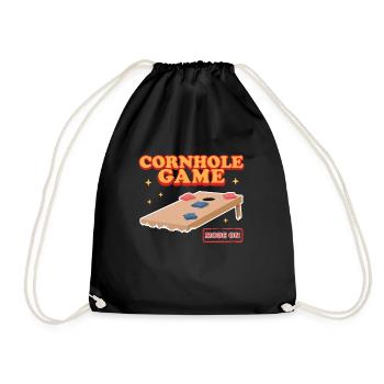 Cornhole joueur Bean Bag Blind Hole cadeau - Sac de sport léger - noir - Devant