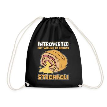 Stromboli Calzone Pizza Strombolis Gift - Drawstring Bag - black - Front