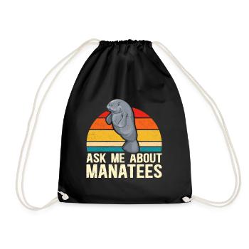 Lamantin lamantin lamantin cadeau - Sac de sport léger - noir - Devant