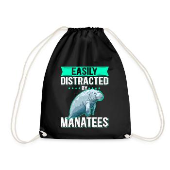 Lamantin lamantin lamantin lamantin cadeau - Sac de sport léger - noir - Devant