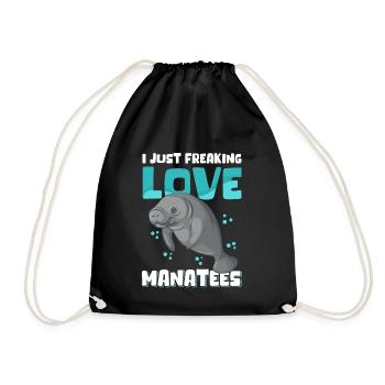 Lamantin lamantin lamantin cadeau - Sac de sport léger - noir - Devant