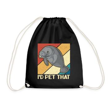 Lamantin lamantin lamantin cadeau - Sac de sport léger - noir - Devant