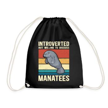 Lamantin lamantin lamantin lamantin cadeau - Sac de sport léger - noir - Devant