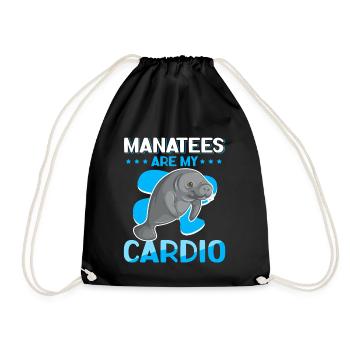 Lamantin lamantin lamantin cadeau - Sac de sport léger - noir - Devant