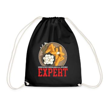 Mozzarella Sticks Cheese Cheese Lover Gift - Drawstring Bag - black - Front