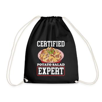 Salade de pommes de terre Expert salade de pommes de terre cadeau - Sac de sport léger - noir - Devant