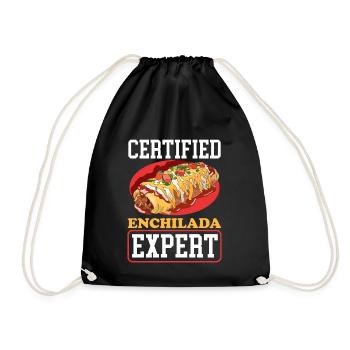Enchilada Food Mexican Enchiladas Gift - Drawstring Bag - black - Front