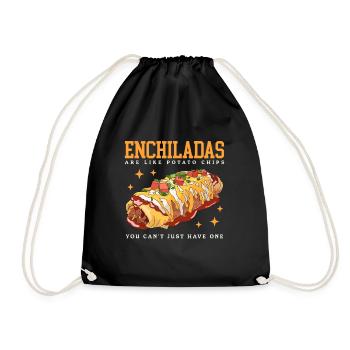 Enchilada Lover Enchiladas Gift - Drawstring Bag - black - Front