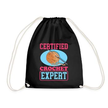 Crochet Expert au Crochet Crochet Cadeau - Sac de sport léger - noir - Devant