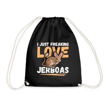 Jumping Mouse Desert Jumping Mouse Jumping Mice Gift - Drawstring Bag - black - Front